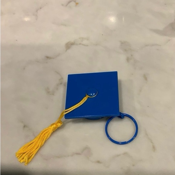 Accessories - Avon Blue and Yellow Graduation Cap keyring